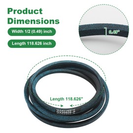 GX25628 Mower Deck Drive Belt for John Deere Z300 Series Mower Including Z315E Z320M Z320R Z335E Z335M Z345M, V-Belt for Husqvarna 574173003 MTD Cub Cadet 754-04033 754-04033A 954-04033 954-04033A