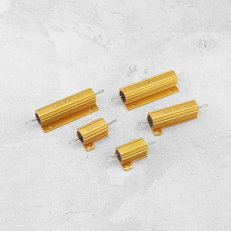 EMSea 10PCS Power Resistor Aluminum Shell Resistors 25W 6 Ohm/8