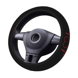 YXYKEI Nurse And Heart EKG Nursing Steering Wheel Cover - Universal 15 inch Car Accessory, Durable Anti-Slip Protector Cover for Women Man Fit SUV,Van,Truck Interior Accessories