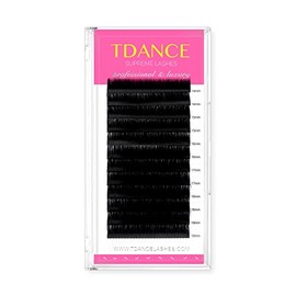 TDANCE TDANCE Premium C Curl 0.07mm Thickness Semi Permanent Individual Eyelash Extensions Silk Volume Lashes Professional Salon Use Mixed 10-17mm Length In One Tray (C-0.07,10-17mm)