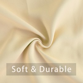 Kitchen Tier Curtains 30 inch Room Darkening Kitchen Tiers Bathroom Short Curtain Triple Weave Small Cafe Curtains Half Window Treatment Set 2 Panels Grommet Top 30" Beige