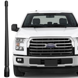 RooFox 13 Inch Antenna for Ford F-150 (1976-2024), Ford F-250 (1999-2024), F-350 (1999-2024), Ford F150 F250 F350 Antenna, Flexible Rubber Antenna Replacement Mast, Black