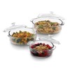 Libbey 56030 Baker's Basics 3-Piece Covered Casserole Dishes, Versatile Glass