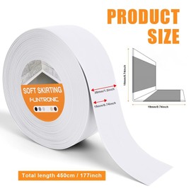 flintronic Caulk Tape, Bath & Kitchen Caulk Tape Sealant Strip, 1.5" x 14.8Ft Self Adhesive Tub and Wall Sealing Tape Caulk Sealer for Bathroom, Toilet, Kitchen Countertop and Sink Edge Protector