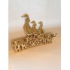 Solid Brass Duck Family " HOME SWEET HOME " House