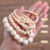 Natural Wood Beads Bulk Unfinished Round Wooden Beads for Jewelry