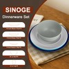 SINOGE 40 PCS Wheat Straw Dinnerware Sets | Service for