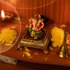 Tarini Gallery Brass Handcarved Chowki Small Stool Bajot elevated Engraved
