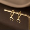 SLUYNZ Solid 925 Sterling Silver Moon Earrings Hoop for Women