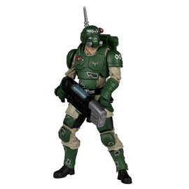 Bizak McFarlane Warhammer 40000 Astra Militarum Karskin Figure, Online Video Game, 18 cm Articulated Sculpture, with Accessories, Trading Card and Display Base (64380961)
