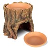 REPTIZOO Reptile Hide Cave Resin Moisture Keeping Reptile Cave with