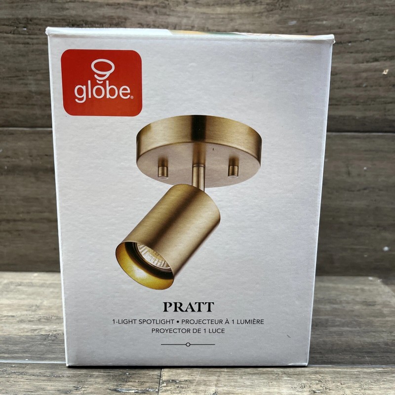 Globe 59765 ElectricPratt 4.8 in. 1-Light Matte Brass Track Lighting