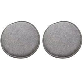 Round Chair Pads with Ties 2 Pack Anti Slip Circle Stool Cushion 12 Inch Kitchen Dining Chair Seat Cushion Pad for High Stool Bistro Bar Dark Grey