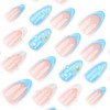 GlamRays Summer Beach Press On Nails Pack of 24 3D