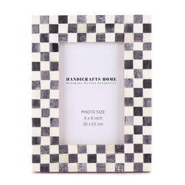 Handicrafts Home Checked Pattern Picture Photo Frame Handmade Naturals Bone Frames For Photo Size 4X6 inch