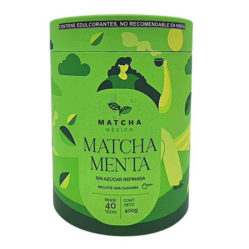 Matcha con Menta Para Bebidas y Lattes Sin Azcar Ni