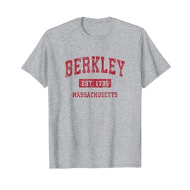 Berkley Massachusetts MA Vintage Sports Design Red Design T-Shirt