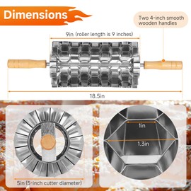 Stainless Steel Hexagonal Doughnut Holes Cutting Machine, Capable of Cutting 98 Circular Holes in One Rotation, with an Outer Diameter of 8 inches x 5 inches - Cutting Sizes 1-3/16