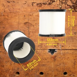 2 x Filters Compatible with Kärcher WD3 Premium, WD2, WD 3 P, MV2, MV 3, A2054, etc. Alternative to Original 6.414-552.0, 6.414-772.0, 6.414-547.0