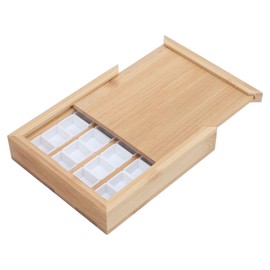 24 Compartment Watercolor Pallet with Lid, Color Mixing Tray, Portable Travel Paint Box Case for Artists Students Studio Home, for Watercolor, Acrylic and Gouache Painting