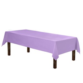 Gee Di Moda Rectangle Tablecloth - 60 x 84 Inch Lavender Table Cloth for 5 Foot Rectangle Table - Heavy Duty Washable Fabric - for 5 Ft Buffet Table, Holiday Party, Dinner, Wedding & Baby Shower