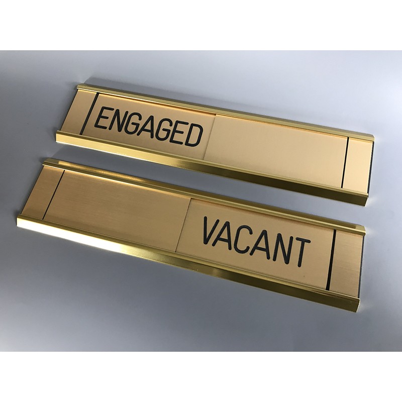 Sliding Signs - Entry Control - Engaged/Vacant (Or Your Wording)