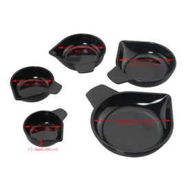 DGBRSM 5pcs Weighing Powder Pans Set: Plastic, Black, Digital Display, Mini Counter Scale, Measures Powders, Liquids, Solids