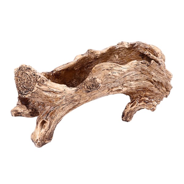 Atyhao Driftwood Planter Sculpture Multilayer Log Planter Artificial Tree Root,
