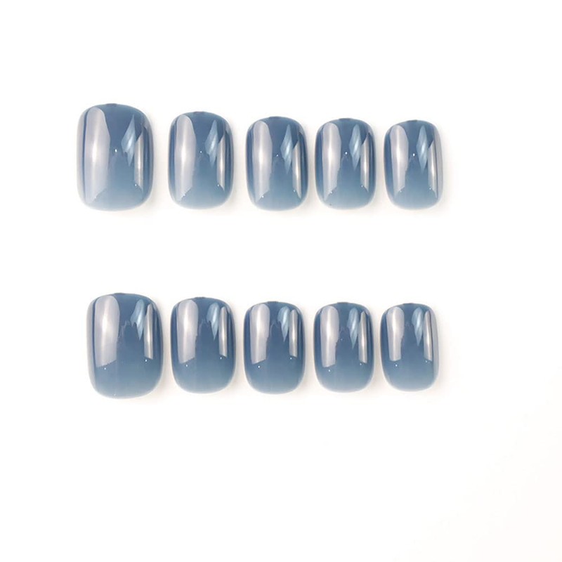 Nordic Style Deep Blue Sea Nail Tips, Plain Nail Tips,