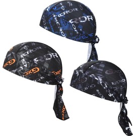 GXCROR 3 Pack Cooling Do Rags Sports Bandanas Cap Skull Caps for Men Breathable Women Skull Cap Helmet Liner