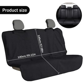 Naapesi Seat Protector for Car Seats, Car Seat Covers, Universal Polyester, Black Car Seat Covers, Front Seats, Waterproof and Non-Slip for Sports, Work (140 x 150 cm - Rear Seat)