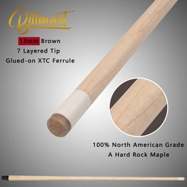 Pool Cue Stick, Billiard Cue Sticks with Hard Case, 2-Pieces 58" Pool Table Sticks, 13 mm Tip Pool Queue, 19-21 oz Pool Que (Red,19oz)