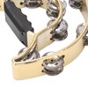 Double Row Hand Tambourine Metal Tambourine with Plating Bells Percussion