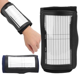 EULAPGOE Football Playbook Wristband, Soprts Playbook Wristband Wrist 2-Sheet Coach Football Card Holder Wristband Notepad