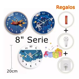 Dolores Reloj Digital De Pared Sala Modern Redond Silen 3d Astronaut
