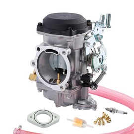 SVKCAR CV40 Carburetor for Harley Davidson Sportster 883 1200 XL883 XLH1200, Softail 1988-2017, Dyna FXR FXD Touring 1988-2016, Sportster 1998-Up CV 40MM Carb 27421-99A (with Silver Intake Manifold)