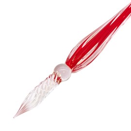 Jacques Herbin 21822T Twisted Glass Nib 18 cm Ideal for Calligraphy and Drawings Red