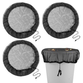 Mesh Cover for Rain Barrels - 4 pcs 39in Rain Barrel Netting with Drawstring, Water Collection Buckets Tank Protector Screen for Preventing Fallen Leaves in Outdoor Garden Eaves
