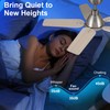 putroad 42 Inch Ceiling Fans with Lights, Brushed Nickel Ceiling