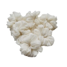 Hair tie for woman, Hair tie, Hair Accsessorie Scrunchy, Scrunchy for all season, Handmade hair scrunchy, Satin Scrunchy, Hair Bands Scrunchy (White)