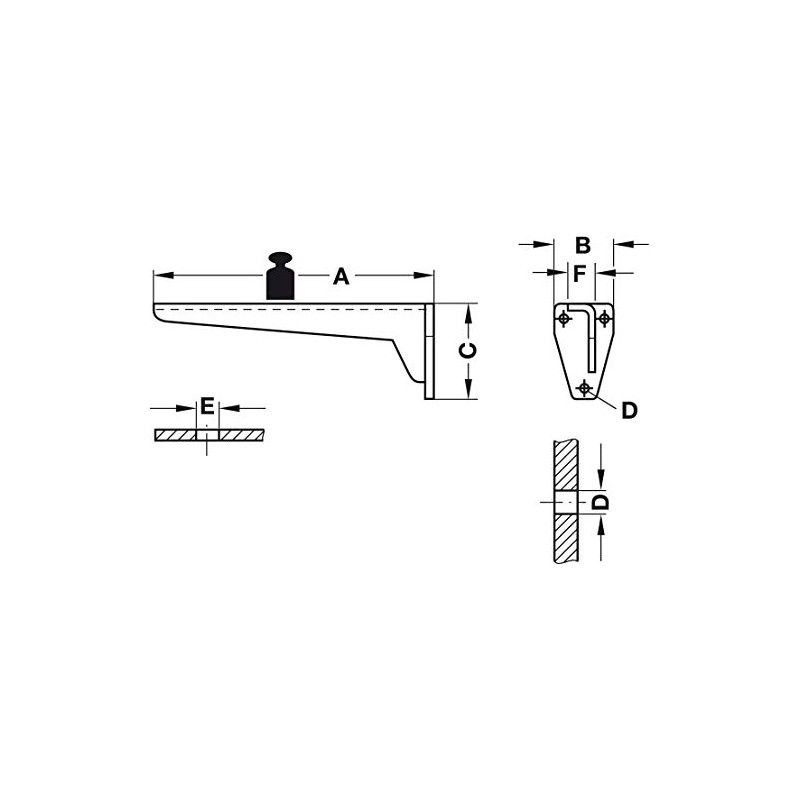 Gedotec Heavy Duty Console | Pack of 1 - Shelf