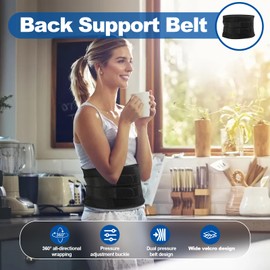 VINGVO Nierengurt, Rückenstützgurt, verstellbare Stützgurte, Lendenwirbelstütze für Damen und Herren, lindert Rückenschmerzen (37,4 - 41,3 Zoll) (L)