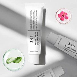 NAYOOH 3PC 345 relief cream, Humectante Calmante Reparador de la Barrera Facial, Rico en Ingredientes Naturales, 50g, Apto para Todo Tipo de Piels