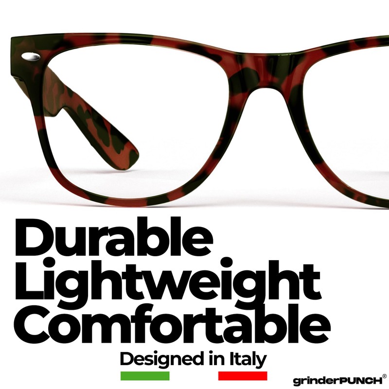 grinderPUNCH 2 Pack High Magnification Reading Glasses Strong Power Readers