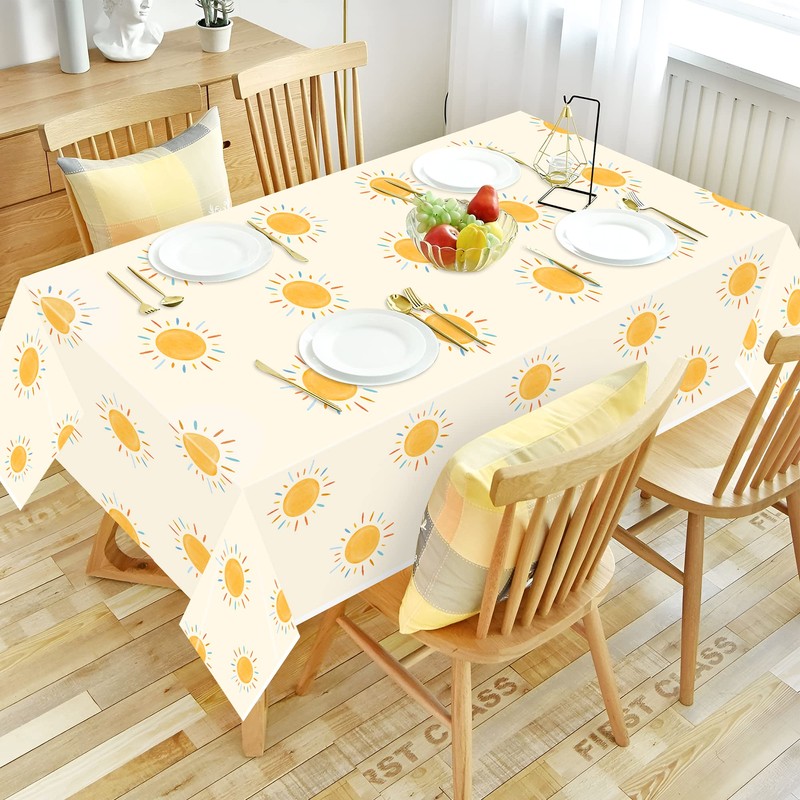 G1ngtar Here Comes The Son Party Tablecloths Retro Sunshine Boho