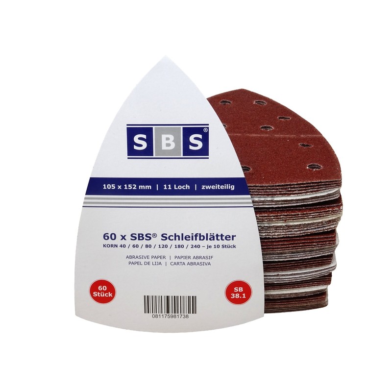10 Pack of 60 – SBS hook and loop Sanding