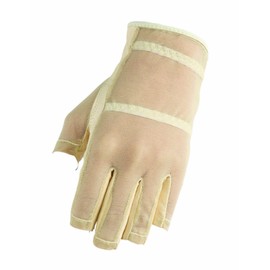HJ Glove Women's Beige Solaire Half Length Golf Glove, Medium, Right Hand
