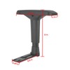 Replacement Adjustable Arms Armrest Pair Upright Bracket with Pads Fits