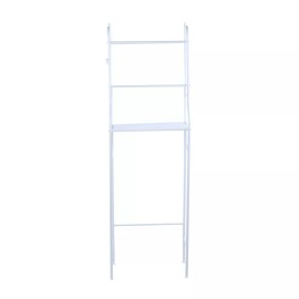 3-Tier Iron Toilet Towel Storage Rack Holder Over Bathroom Shelf Organizer White