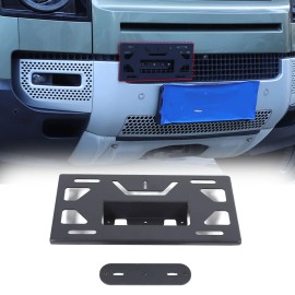 Unbranded Front Tow Hook License Plate Mount  Bracket For Land Rover Defender 110 130 20+